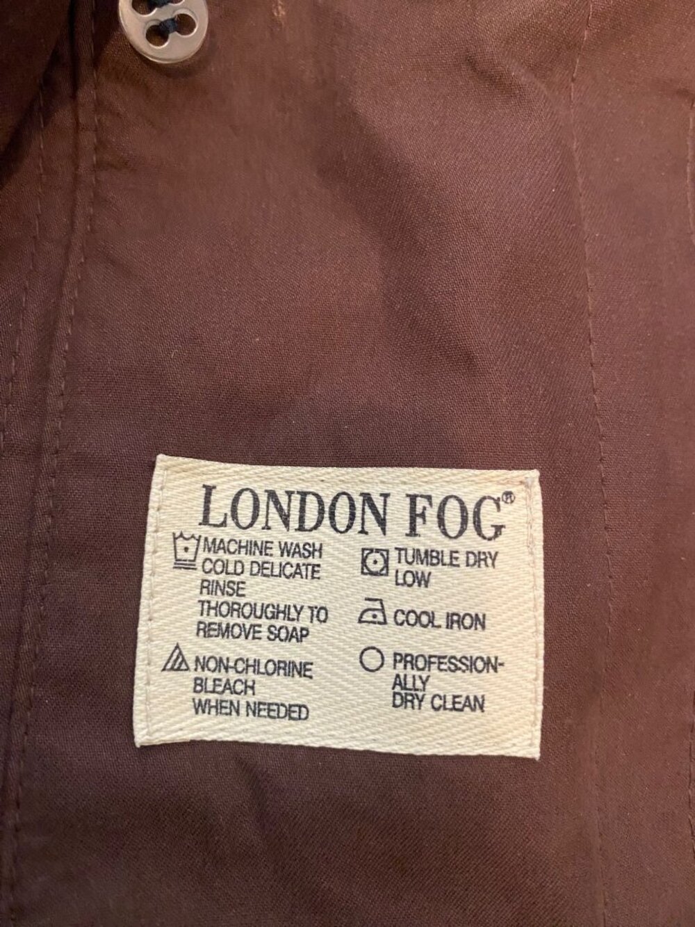London Fog Hooded Navy Blue Quilted Lined Zips & Buttons Medium - Picture 8 of 15
